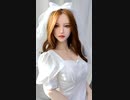 純白ドレスを着るラブドール美少女