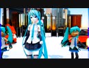 MMD、ミク、計4人、で、転生林檎