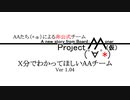 【自己紹介】10分前後でわかってほしい「Project AA（仮）」  Ver1.04