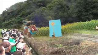 ひまわりの花畑まつり・・和太鼓演奏と、笠懸の武技・・みどり市笠懸町/群馬