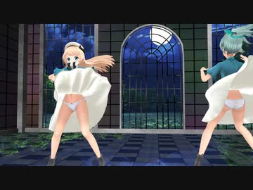 【MMD】ジャーヴィス、夕張ちゃんが榛名さん私服で月陽-ツキアカリを踊る風調整