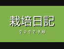 栽培日記 2022.9月