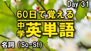 中学英単語を60日で覚えよう Day 31 【名詞（So-St）】 - リスニングで覚える英単語