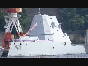 停泊中のズムウォルト級とインディペンデンス級を横須賀軍港めぐり中に撮る!![US NAVY DDG-1000, LCS-18, LCS-24]