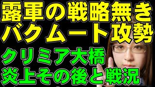 クリミア大橋炎上のその後。ウクライナ東南部戦線。ロシア軍によるバクムート攻勢。戦略のかけらもない損害無視の作戦にロシア軍の被害拡大。何も得ることのない進軍