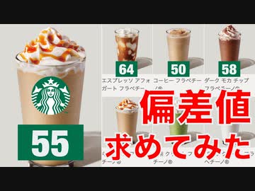 キャラメルフラペチーノの偏差値を求めてみた