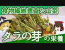 【ゆっくり解説】タラの芽の栄養について解説！