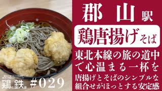 【鶏と鉄道029】郡山駅はシンプルな唐揚げそばでホッと一息つくのがオススメ