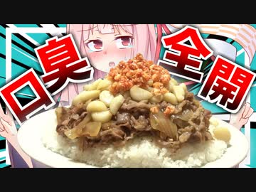 【超スメハラ…？】大食い初心者の茜さんが1.7㌔のデカ盛りキングマヨにんにくファイヤー牛丼に挑戦！【VOICEROIDキッチン＋生声】