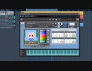 【自作DTM音源】ドット絵を描いて遊べる8bit音源を作った