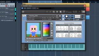 【自作DTM音源】ドット絵を描いて遊べる8bit音源を作った