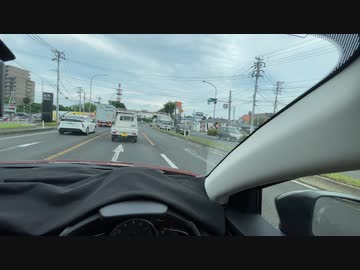 マツダ２車載　2　仙台～大崎、登米方面～志津川～石巻　2022　0812　国道4号線から東北学院大学泉あたり　　