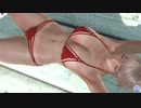 【DOAXVV】 エイミー　しらぬい　超ズームアップ　仰向け　伸び　日焼け跡