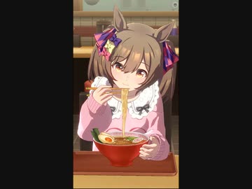 ラーメンの麺が止まらないファル子