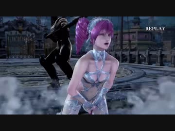 【リョナ】ソウルキャリバー6 エイミがバックから股間攻撃を受け絶叫KOする2秒間をアングル変えて反復