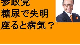 参政党　50歳からの健康　糖尿病で失明？　座ると病気に！？