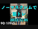 ノーマスクジムで筋トレ 20221101