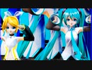 MMD、リン、ミク、計2人、で、シニカルナイトプラン
