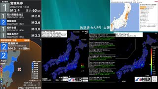 [アーカイブ]最大震度3　福島県沖　深さ50km　M4.4