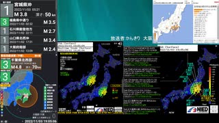 [アーカイブ]最大震度3　千葉県北西部　深さ70km　M5.0