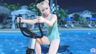 【DOAXVV】 マリー・ローズ　セルペンス　超ズームアップ　フィットネスバイク　はやくこぐ