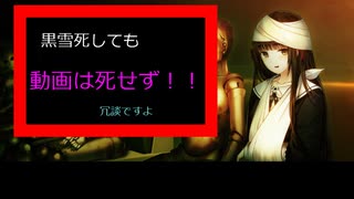 黒雪の今後の動画投稿について報告する動画　2022/11/07