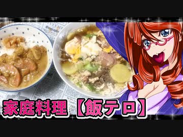 家庭料理【飯テロ】_味玉・さつま芋温蕎麦＆さつま芋カレー