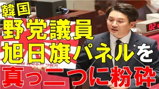 【韓国ニュース】韓国野党議員､｢旭日旗敬礼｣を巡り､議会で旭日旗パネルを取り出し､キレて､パネルを真っ二つに粉砕!【ゆっくり解説】