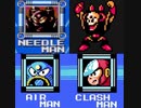 [実況/無言]「ロックマン3（PS・MD・FC・NES）」ドクロボットステージ（エアーマン&クラッシュマン）見比べ