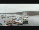 Boats in the marina of calm lake on a cloudy day in Washington, USA　木原秀樹
