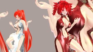 【MMD】奈落【重音テト　波音リツ】