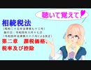 聴いて覚えて！　相続税法　第二章　課税価格、税率及び控除　を『VOICEROID2 桜乃そら』が　音読します（令和四年六月十七日改正バージョン）