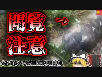 【2022年ｲﾝﾄﾞﾈｼｱ】行方不明になっていた女性 捜索中に意外なところから発見される「インドネシア大蛇丸呑み事件」