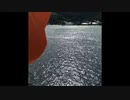 Aug. 2017 Ogasawara Islands Tokyo東京都　小笠原諸島、父島から出港するおがさわら丸と、それを追いかける観光船
