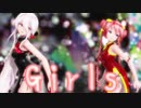 【MMD】Girls【tda式弱音ハク・重音テト】