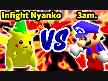 【第三回海外版】Infight Nyanko 対 3am.【三回戦第一試合】-64スマブラCPUトナメ実況-