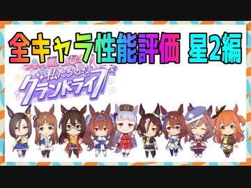 【ゆっくりウマ娘】グランドライブ環境ウマ娘全キャラ性能評価　星2編【biimシステム】
