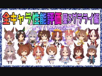 【ゆっくりウマ娘】グランドライブ環境ウマ娘全キャラ性能評価　星3グランドライブ編【biimシステム】