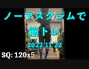 ノーマスクジムで筋トレ 2022/11/22