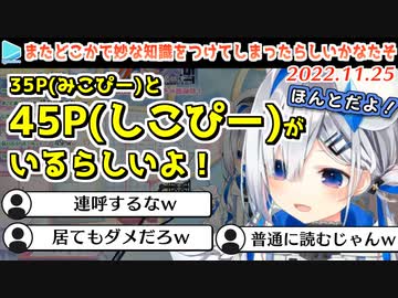 "45P(しこぴー)"呼びを一切戸惑わないかなたそに慌てふためくへい民+おまけ