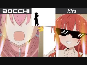 ぼっち VS 喜多ちゃん ボイパ対決 Bad Apple!!