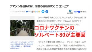 コロナワクチンのコルソルベート80が主要因　アマゾン先住民の村、若者の自殺相次ぐ コロンビア