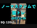ノーマスクジムで筋トレ 2022/11/28