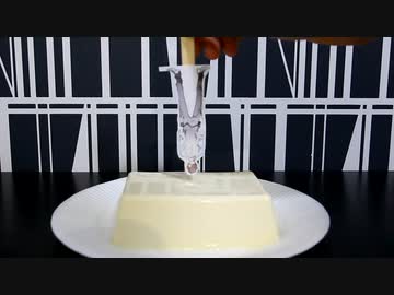 豆腐にタカハシを刺す動画