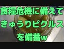 【食糧危機】食糧危機に備えて「小きゅうりピクルス」を備蓄w
