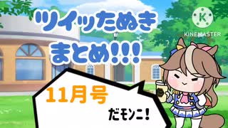 ツイッたぬきまとめ11月号【ウマ娘たぬき】