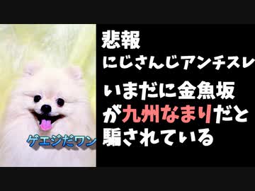 【悲報】にじさんじアンチスレ民いまだに金魚坂を九州出身だと思い込む