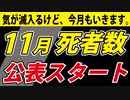 【11月死者数】10月を超えるのか？