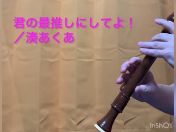 『君の最推しにしてよ！/湊あくあ』をアルトリコーダーで吹いてみた