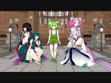 【MMD】東北三姉妹が歌う「神のまにまに」（NEUTRINO）【ずんだもんしあわせ誕生祭2022】